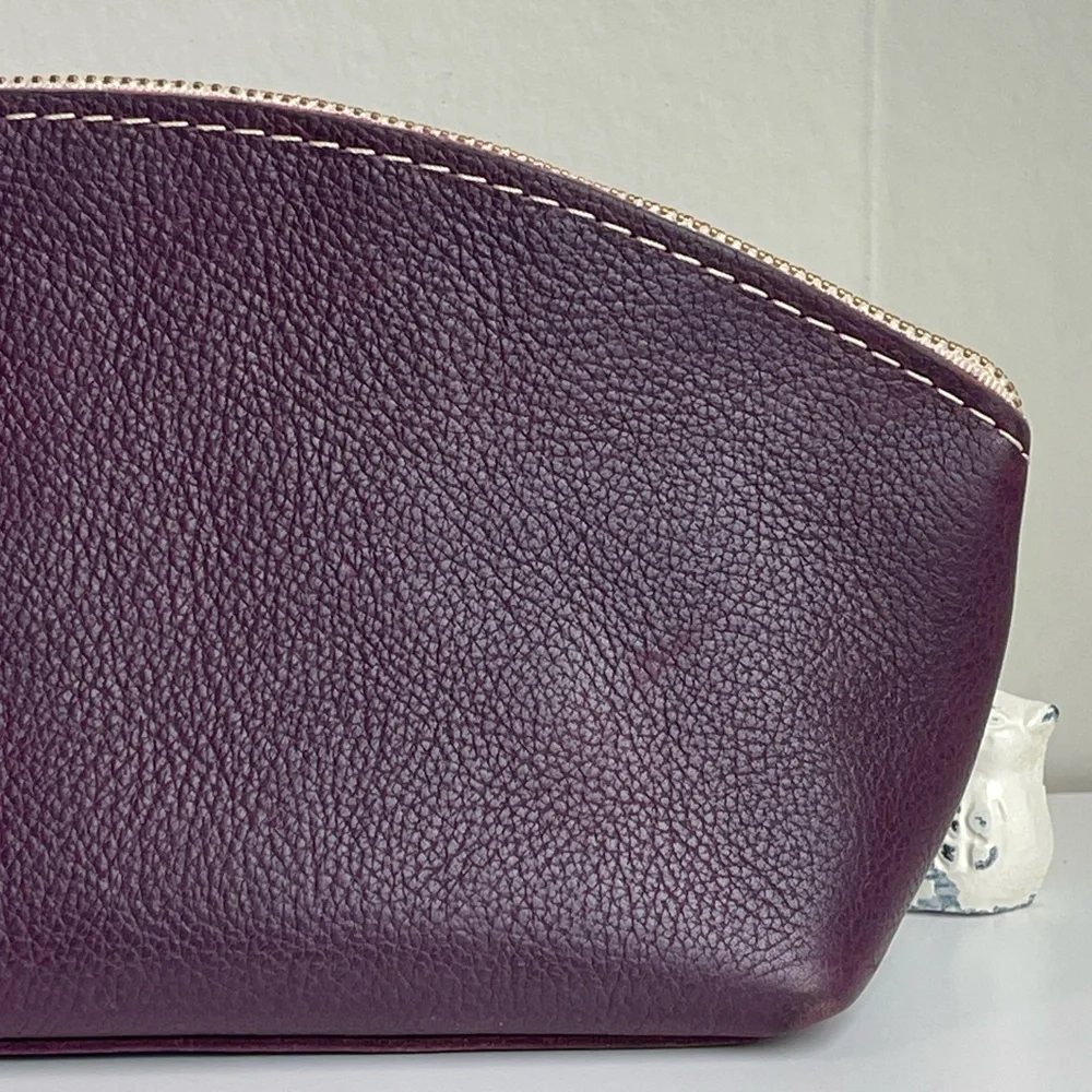 Portland Leather Total Eclipse Makeup Bag